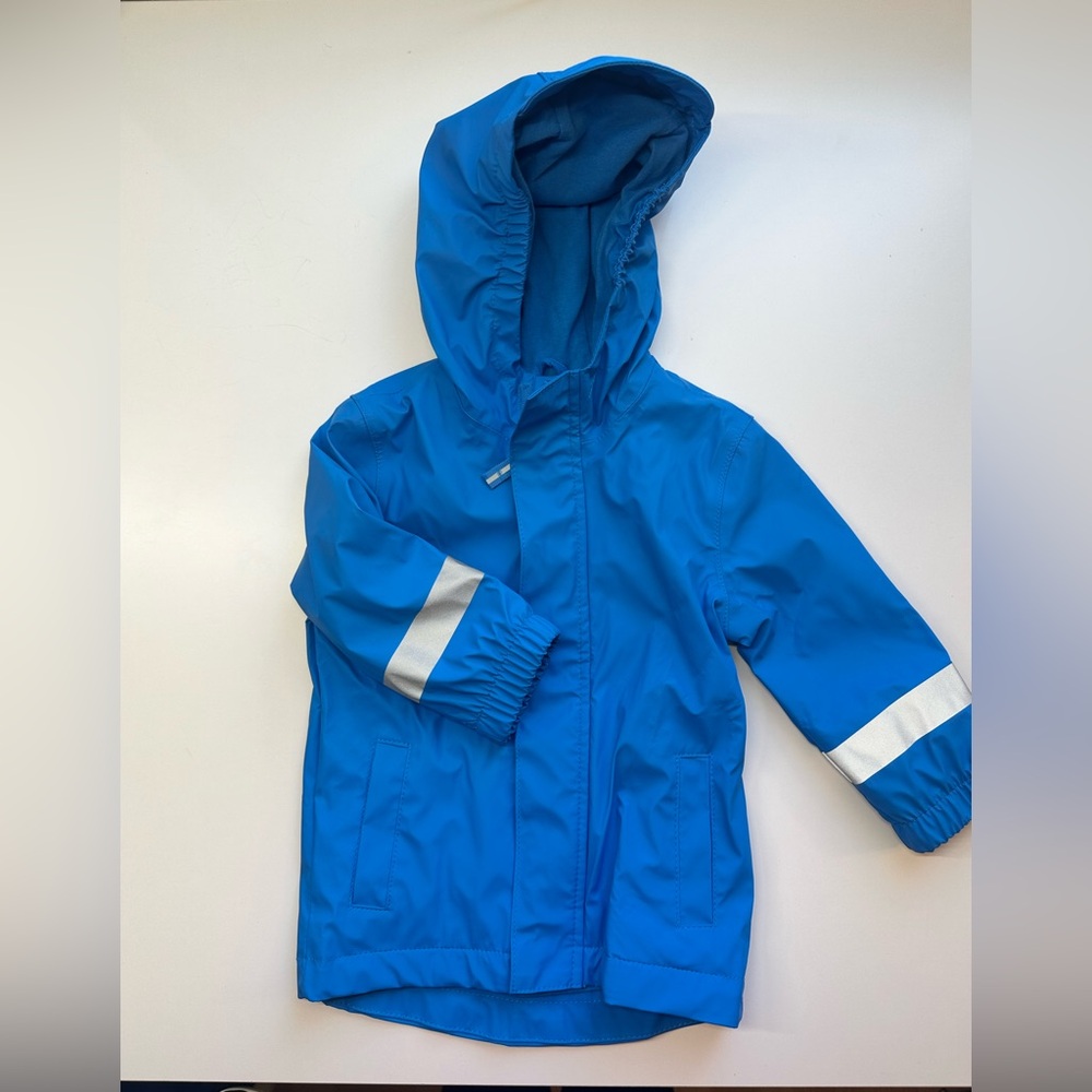 Cat & Jack Bright Blue Raincoat with Reflective Accents